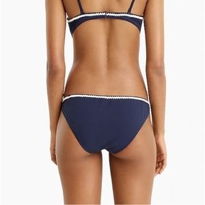 J. Crew navy embroidered bikini